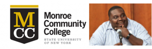 Monroe Community College logo and photo of Tori Matthews