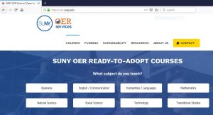 Image of SUNY's Ready to Adopt Catalog available at oer.suny.edu